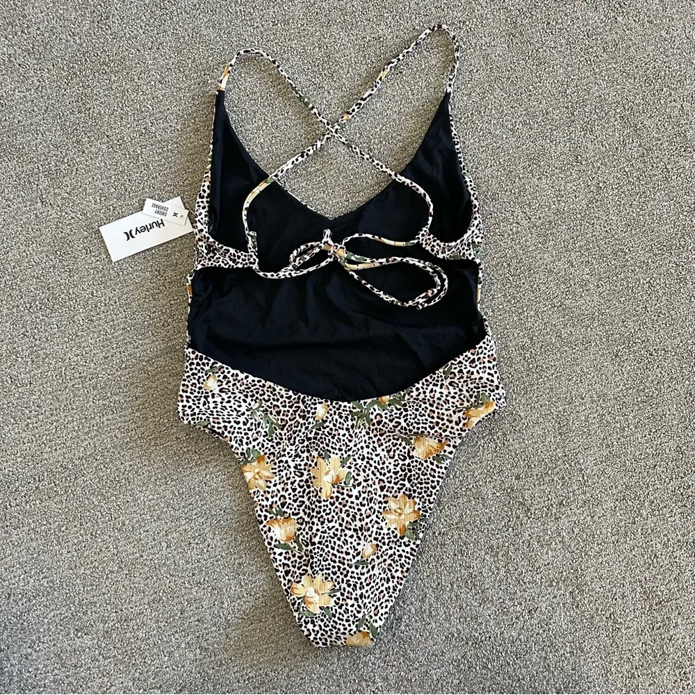 Hurley Leopard Print One Piece Swimsuit - Picture 7 of 7